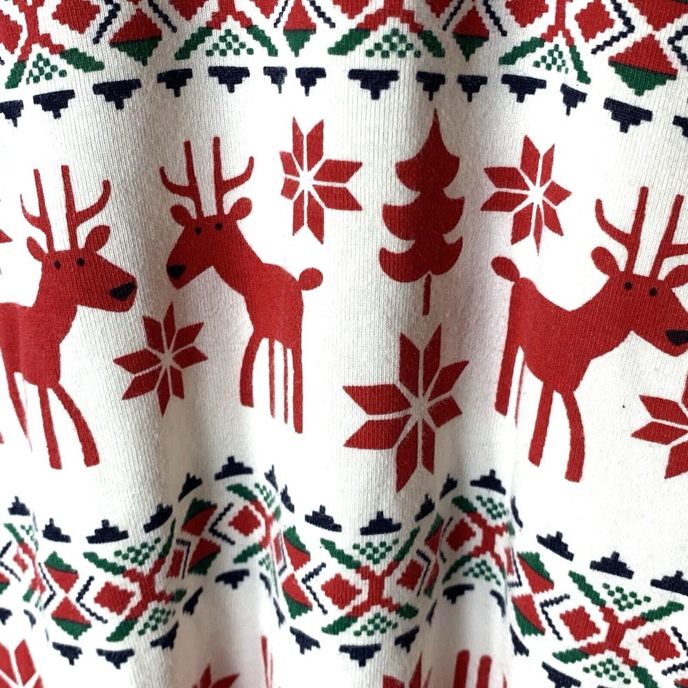 Hanna Andersson Pajama Top Womens XXL Reindeer Christmas PJ Holiday Red White - Picture 4 of 9